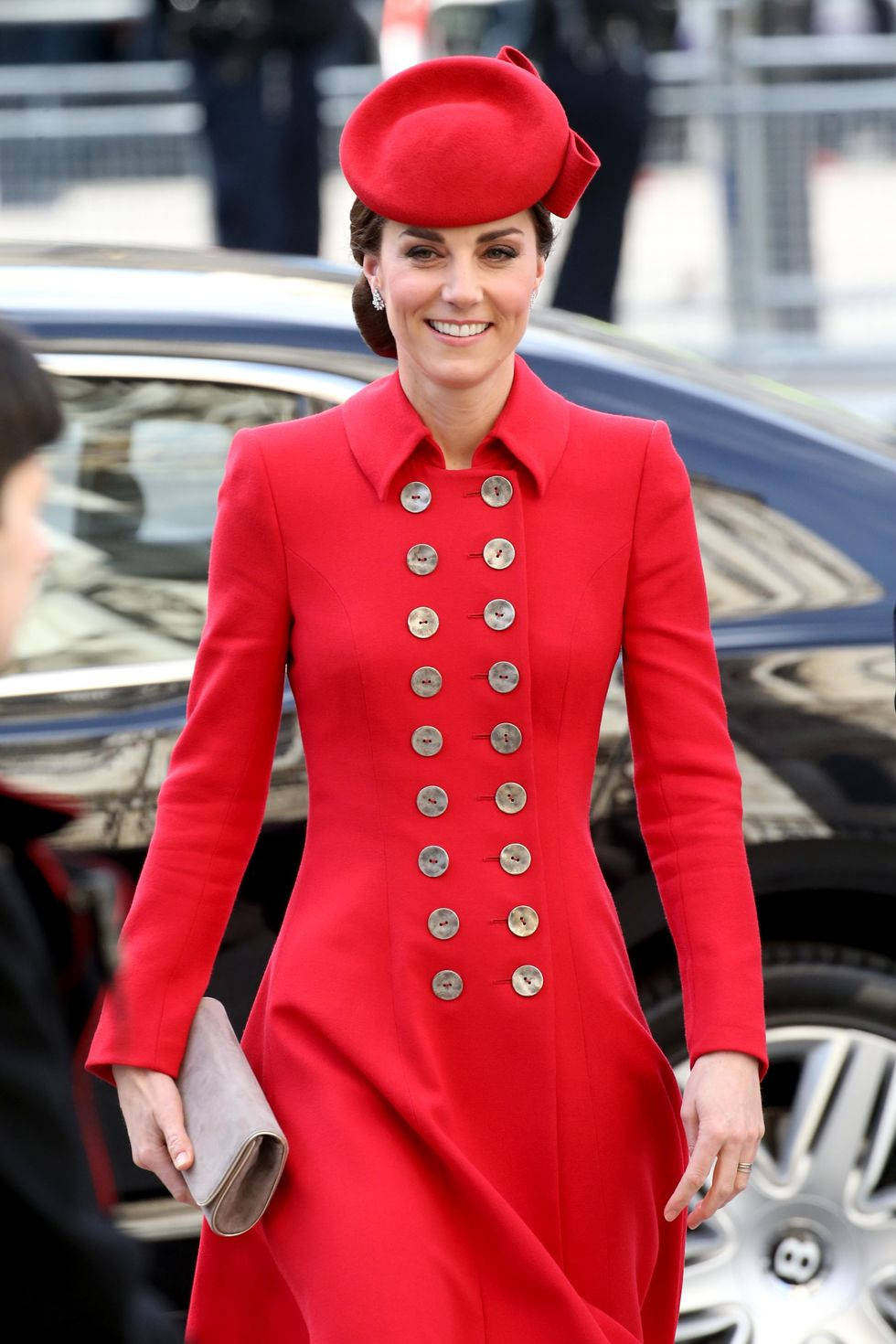 Kate Middleton In Buttoned Coat