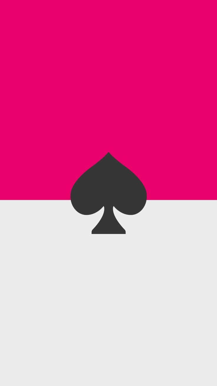 A Spade Icon On A Pink Background