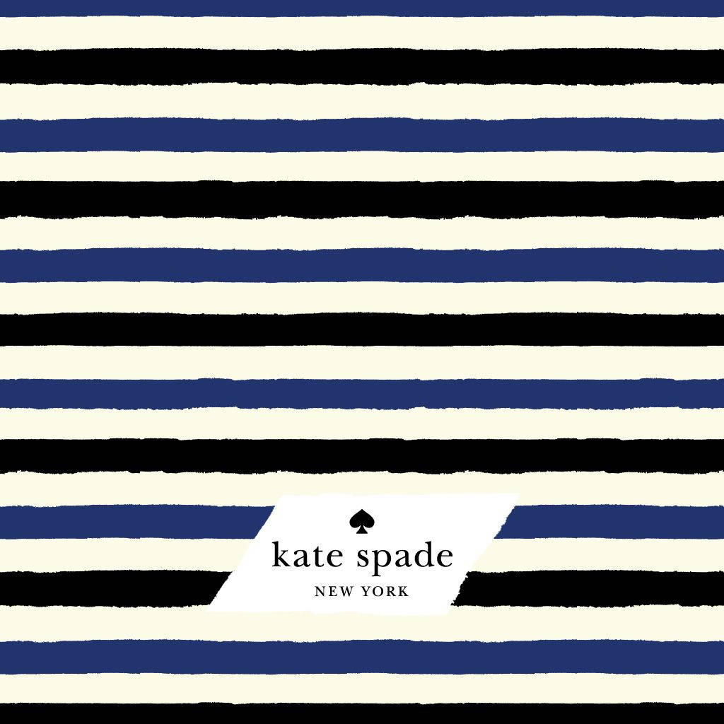 Kate Spade Black And Blue Stripes Wallpaper