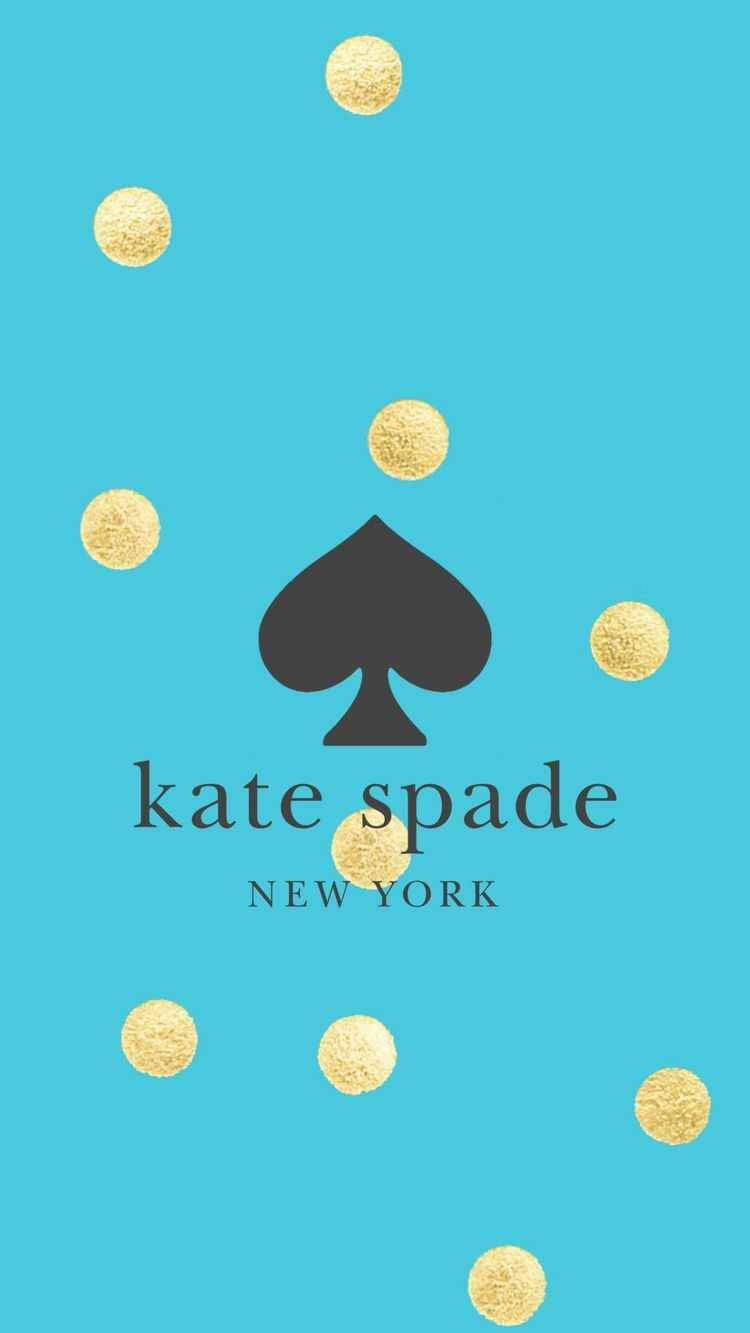 Kate Spade Blue And Gold Wallpaper