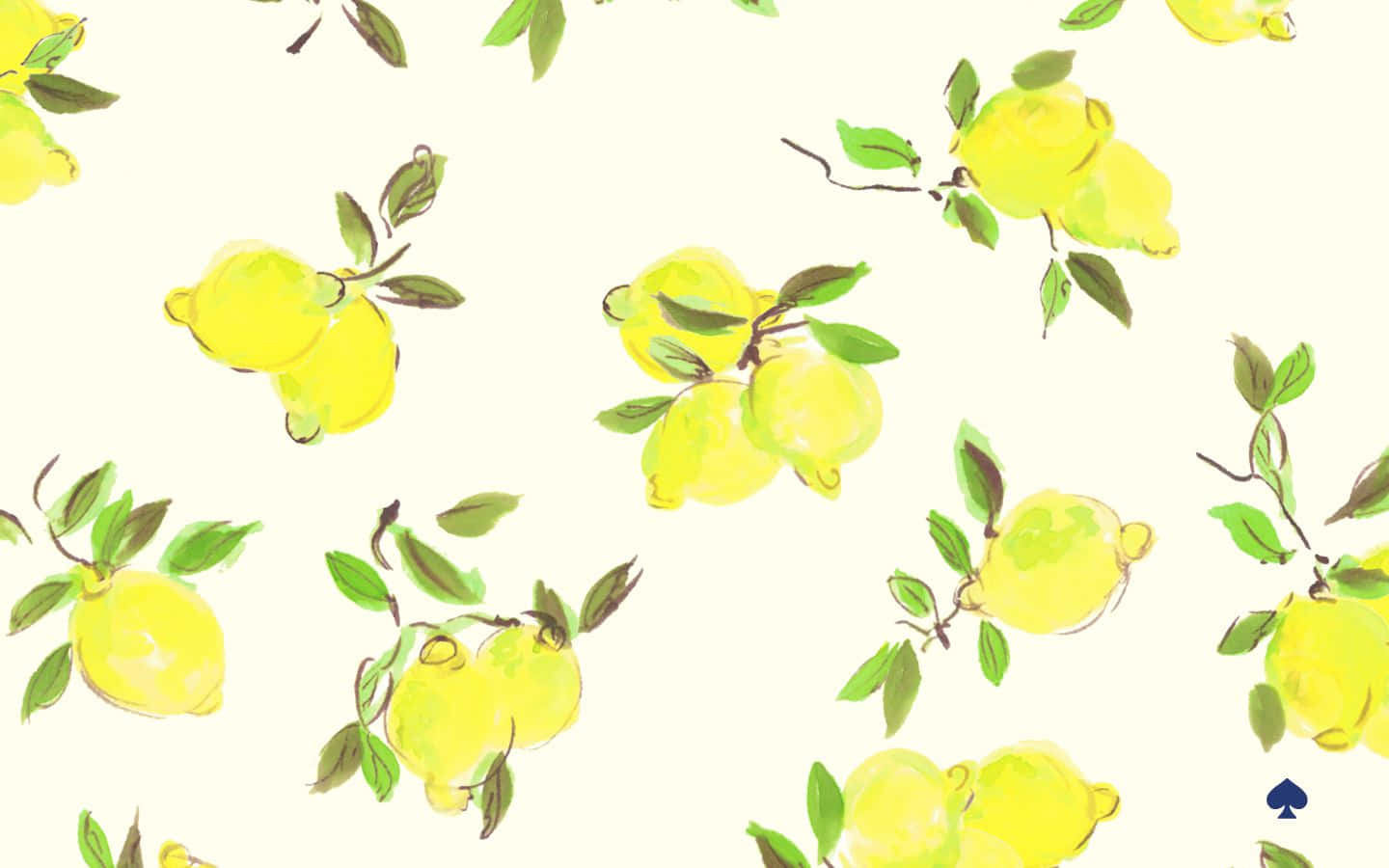 Kate Spade Desktop Watercolor Lemons Wallpaper