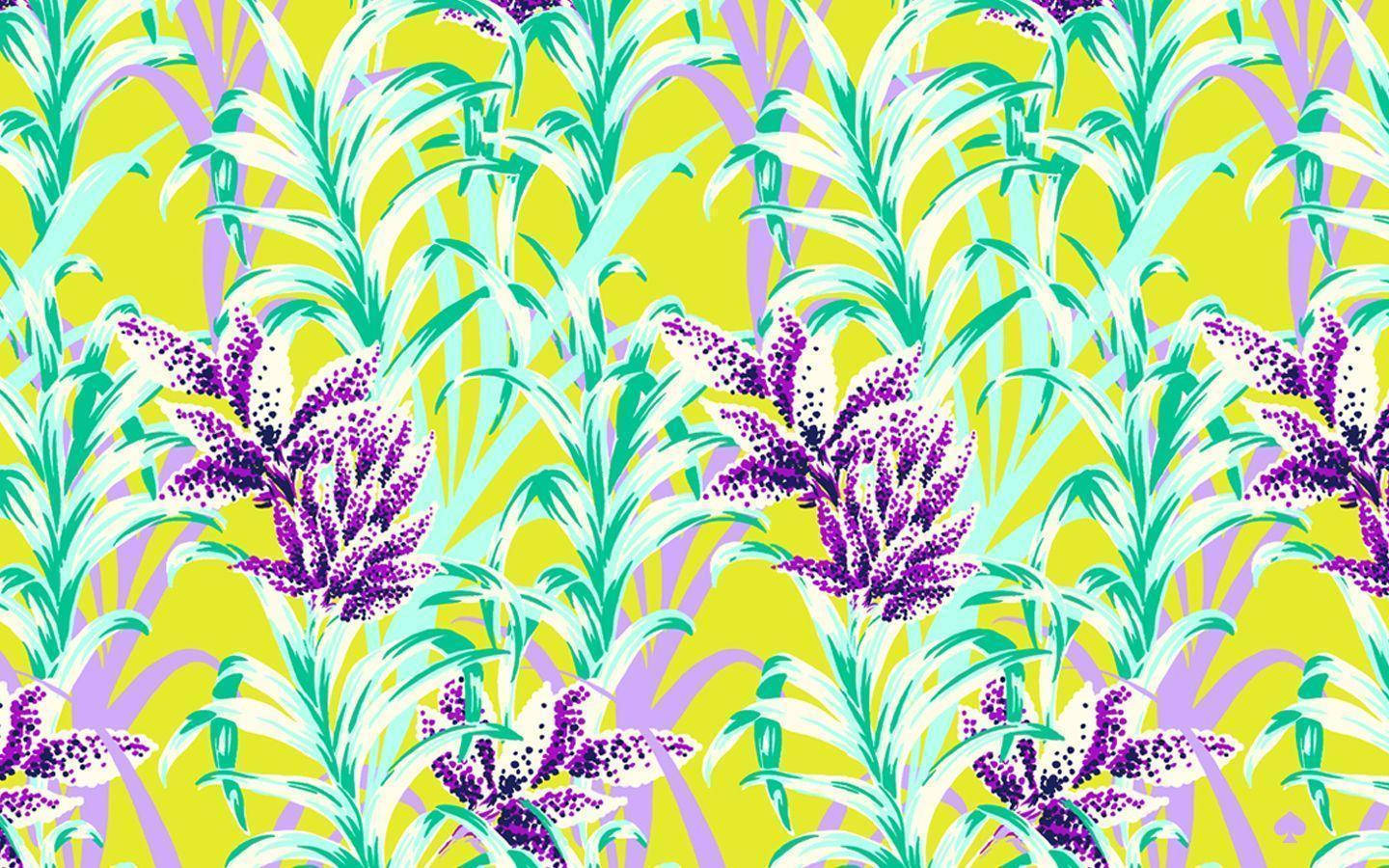 Kate Spade Floral-Themed Painting Wallpaper