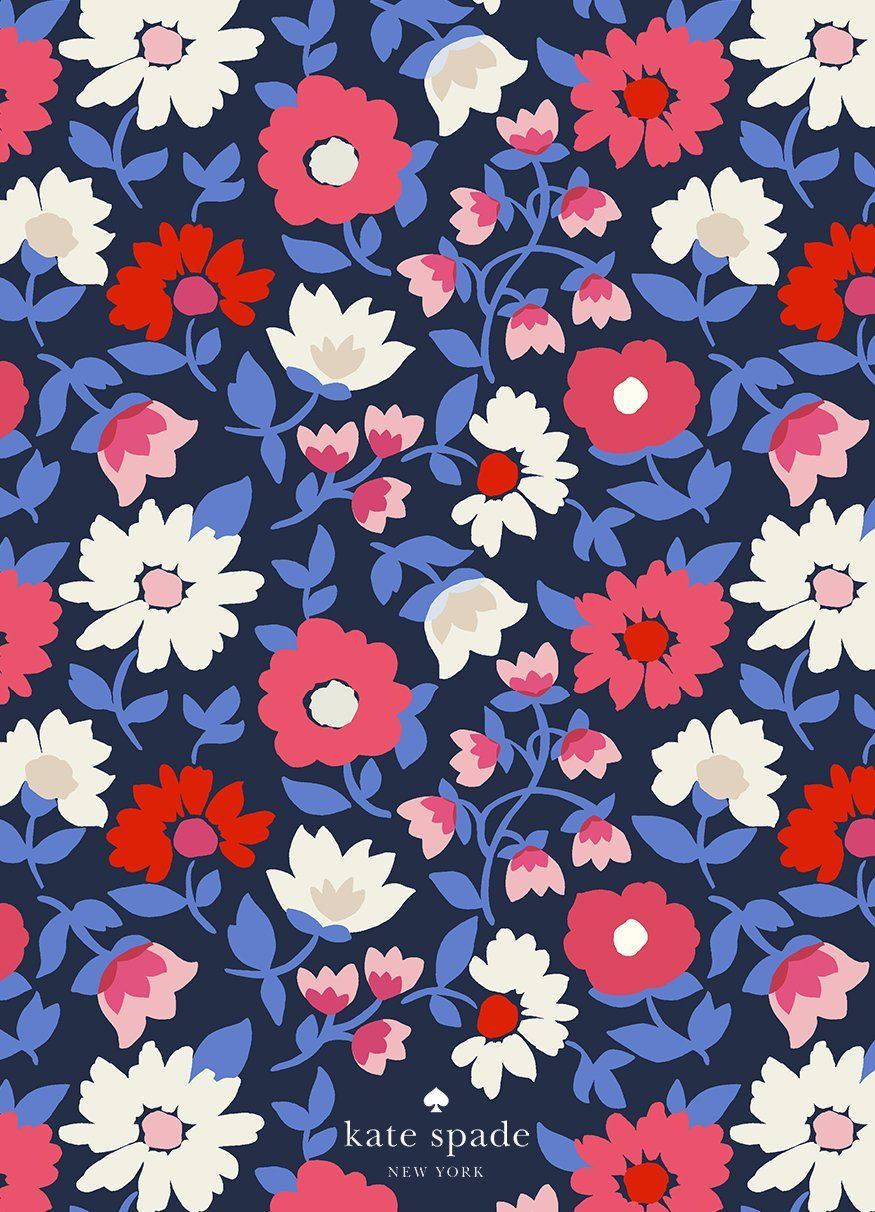 Kate Spade Flower Vector Art Wallpaper