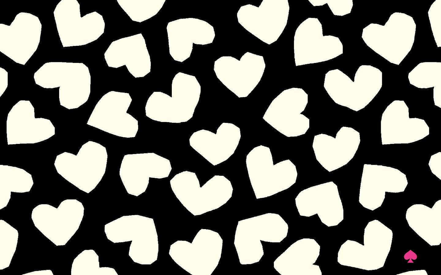 Kate Spade White Hearts Wallpaper