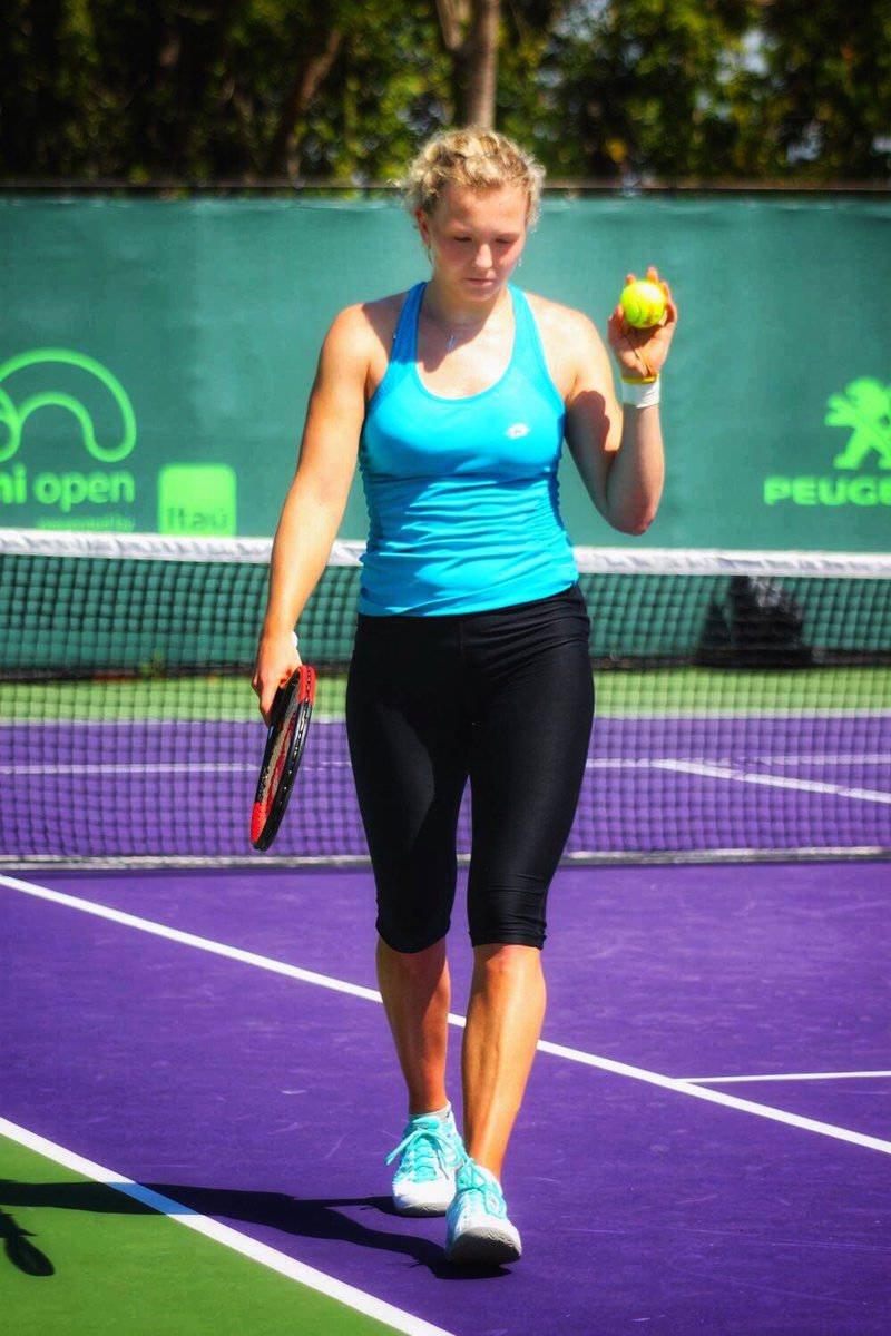 Katerina Siniakova Holding The Ball Wallpaper