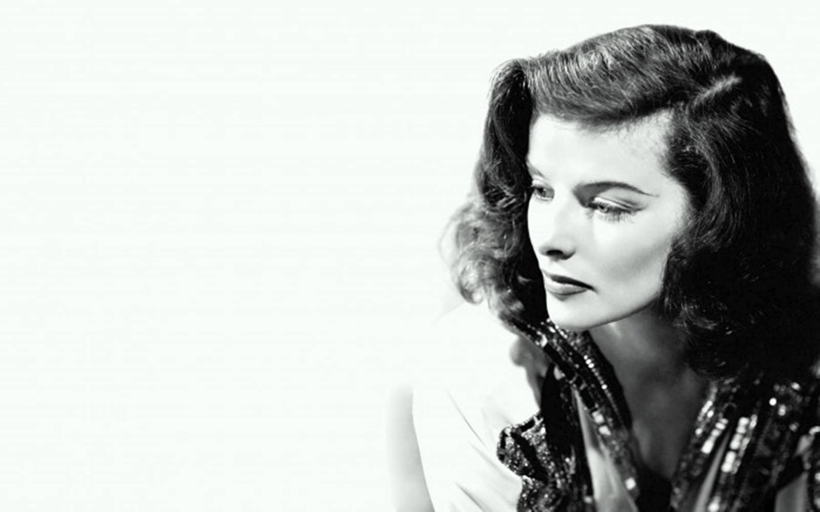 Katharine Hepburn Monokrom Foto: Wallpaper