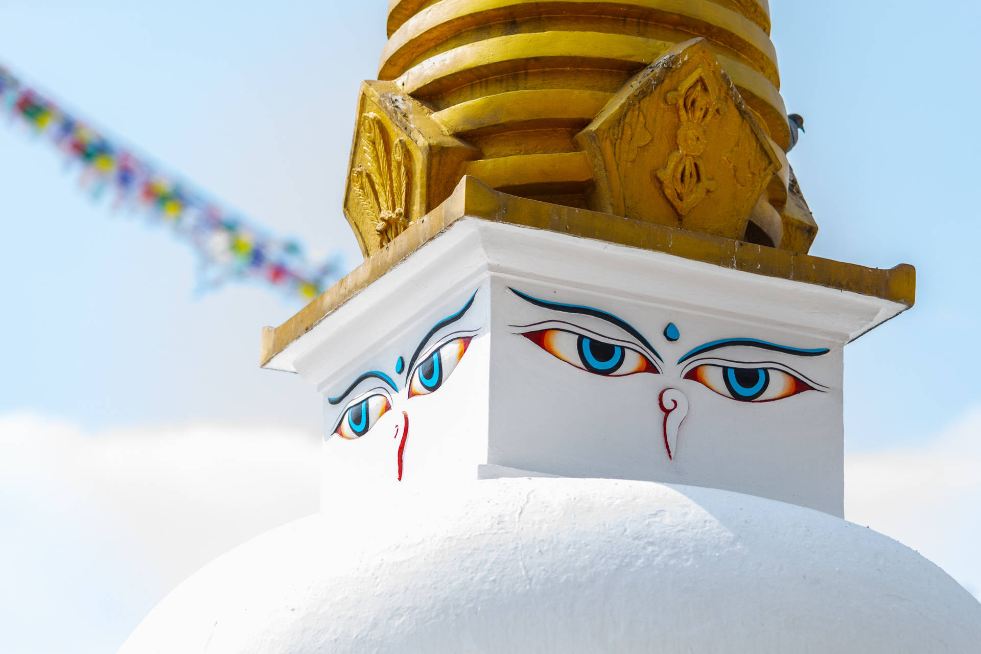 Kathmanduboudhanath Stupa Augen. Wallpaper