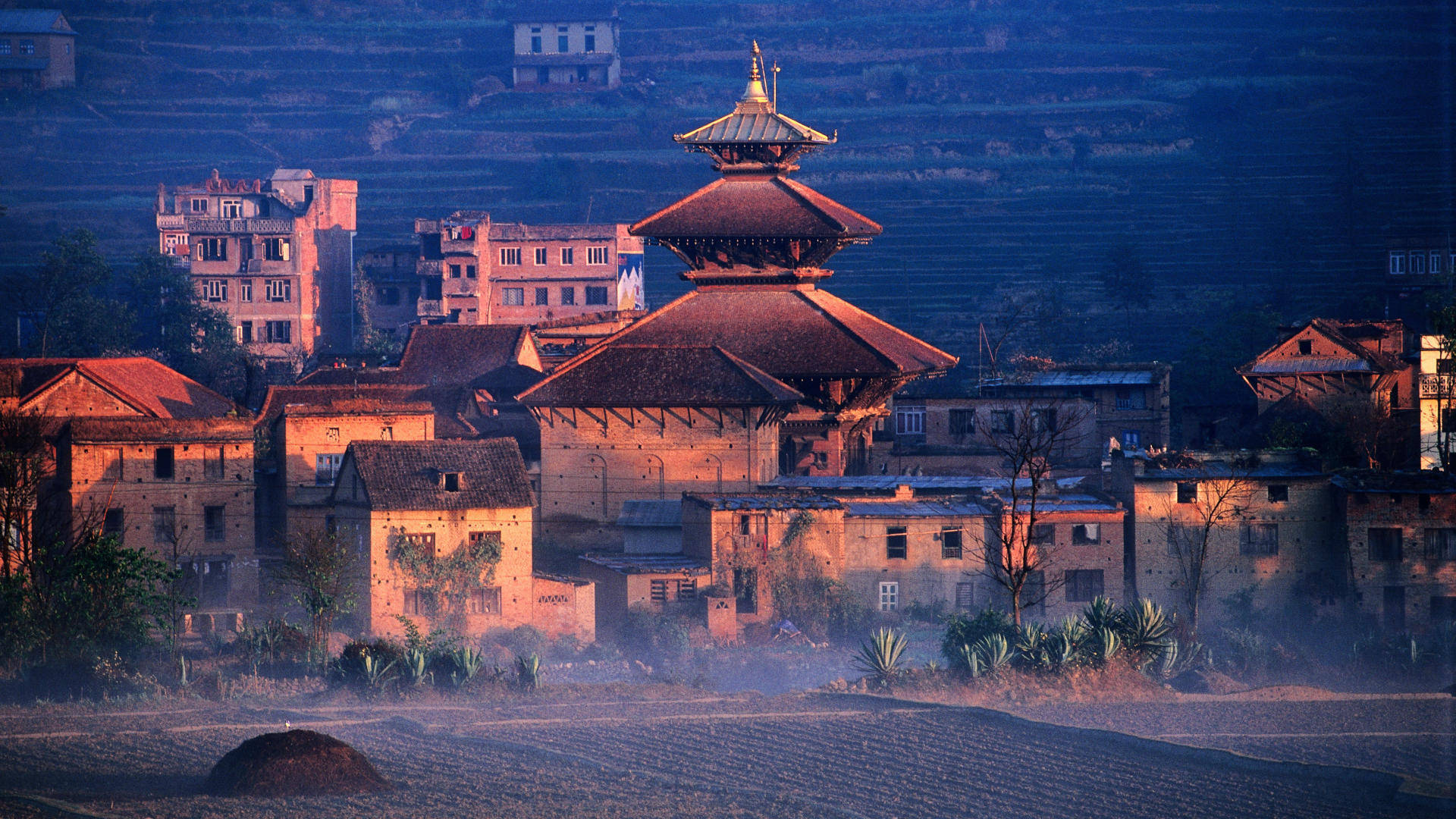 Edificitradizionali Di Kathmandu, Nepal Sfondo