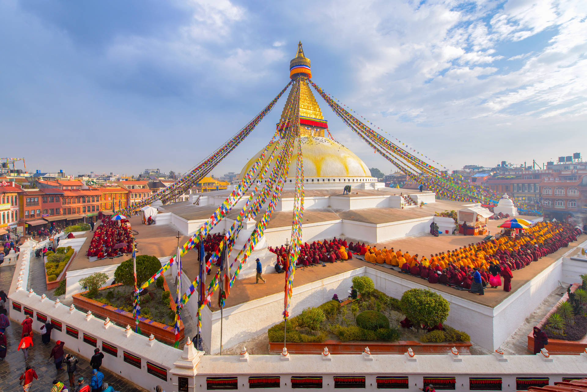 Bannersde Las Pagodas De Kathmandu Fondo de pantalla