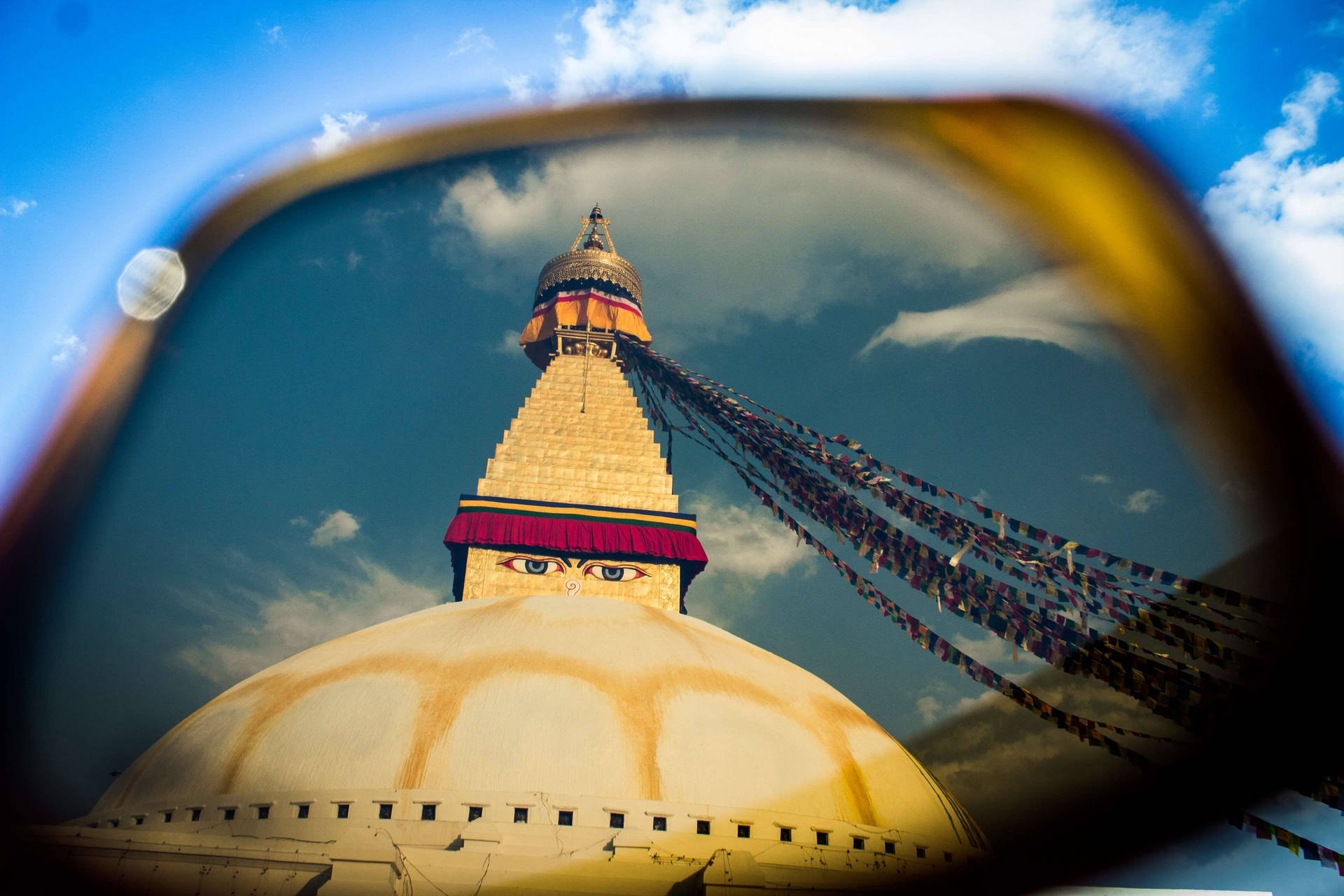 Kathmandu Solbriller Stupa Mal Hot Spots Wallpaper