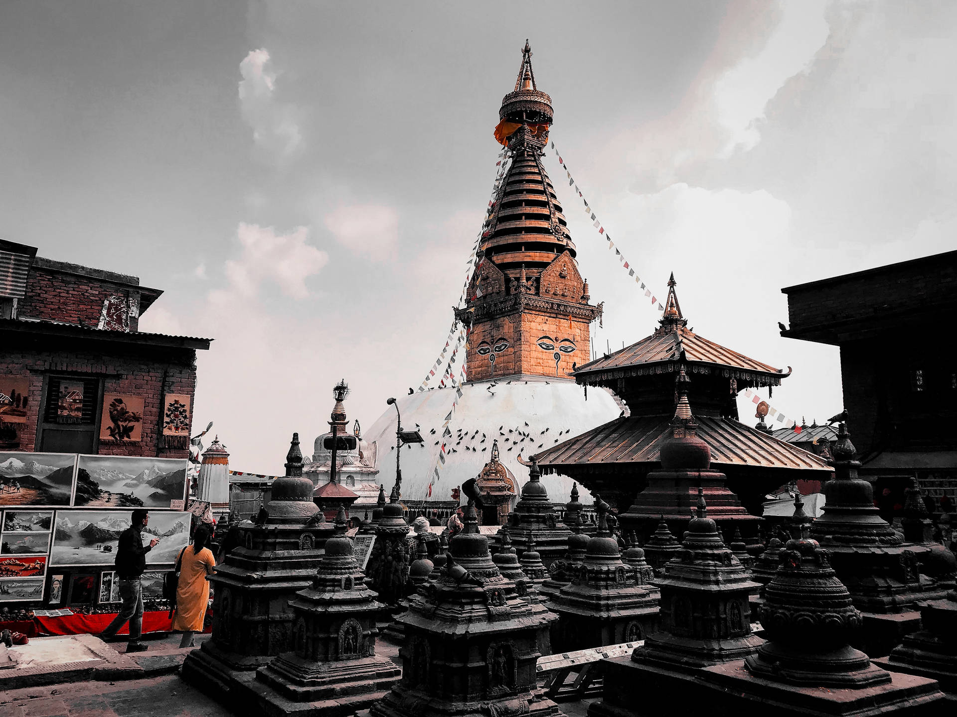 Kathmandu Temple Pagodas Wallpaper