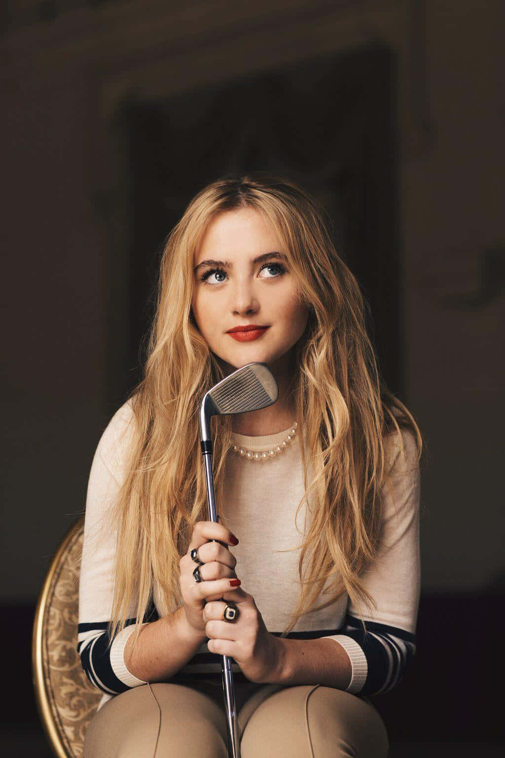 Kathryn Newton Elegant Golf Inspiration Wallpaper