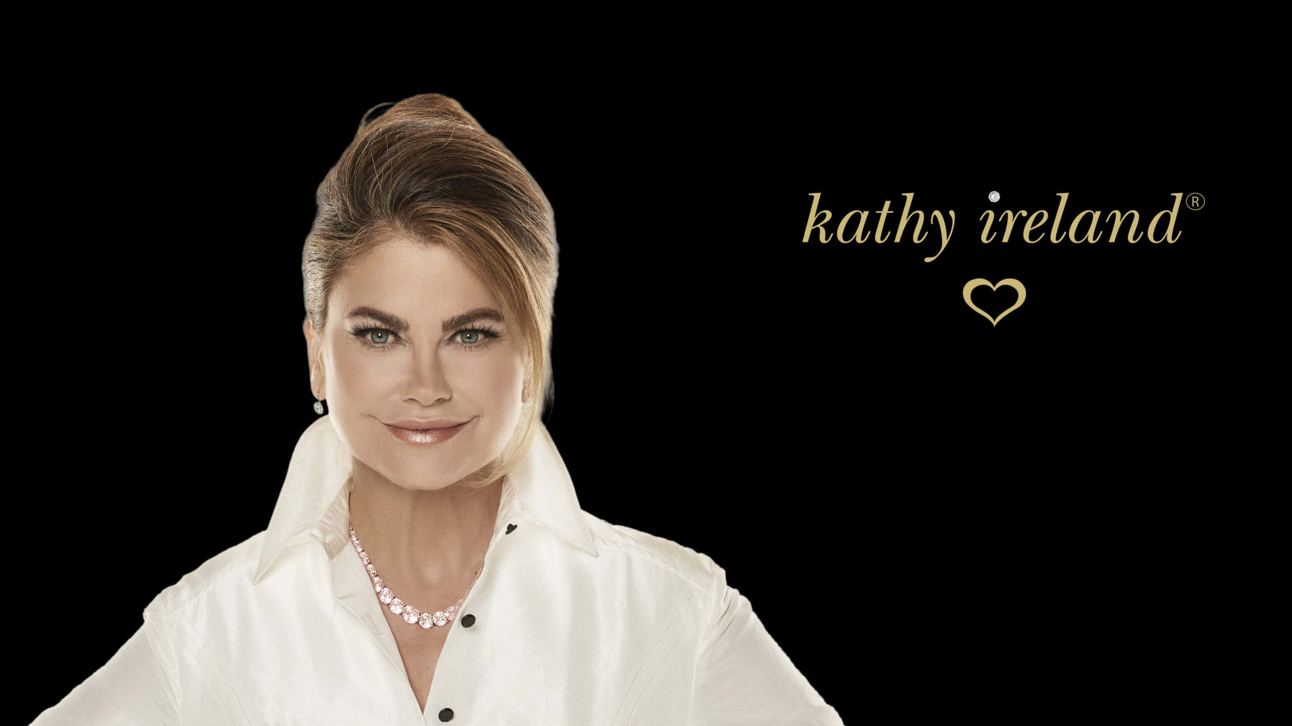 Kathy Ireland Exuding Elegance And Sophistication In A Black Outfit Wallpaper