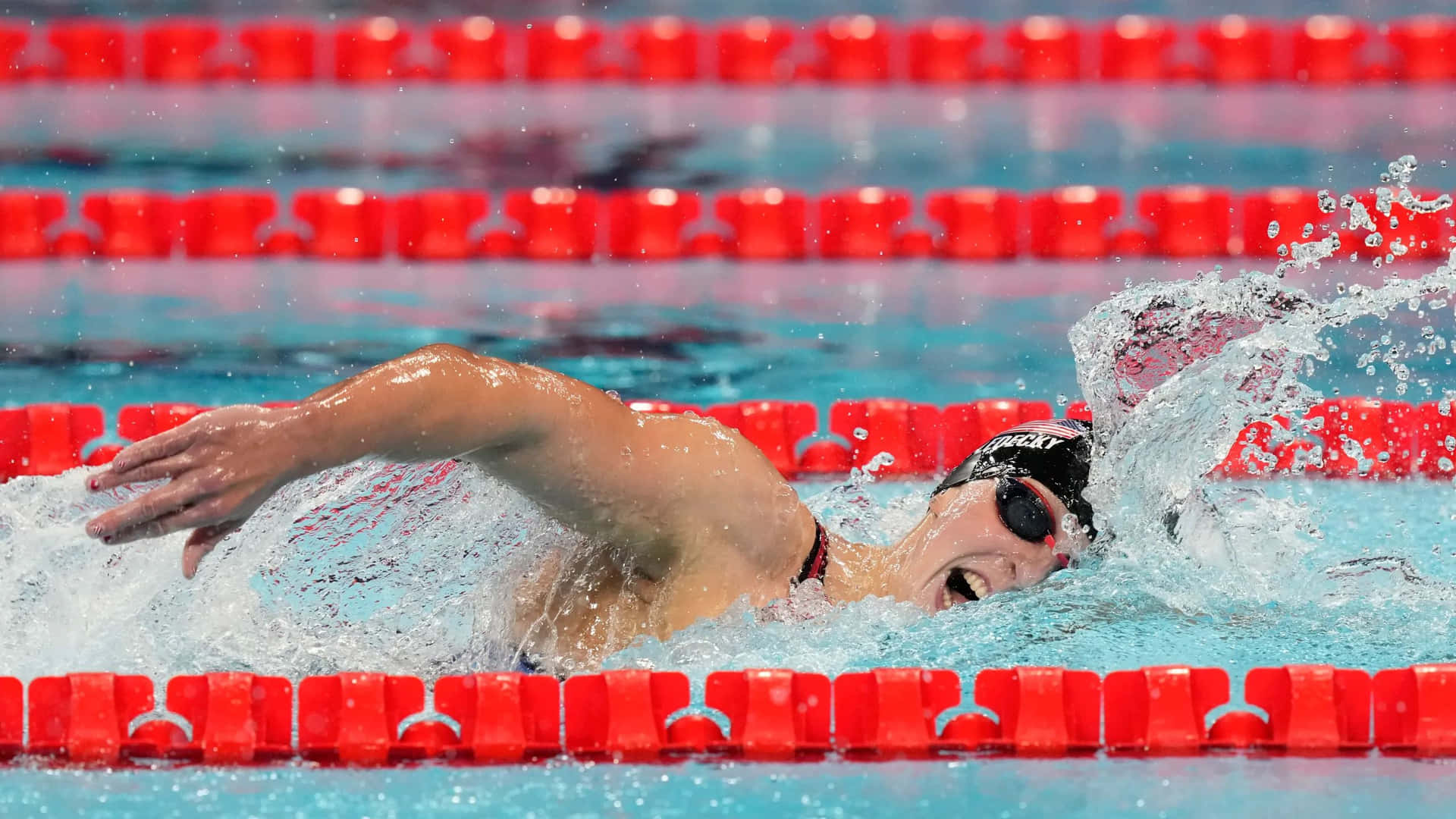 Katie Ledecky Swimming Competition Wallpaper