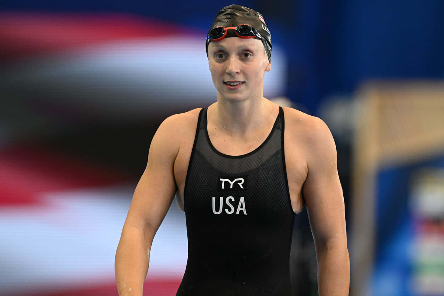 Katie Ledecky U S A Swimming Preparation Wallpaper