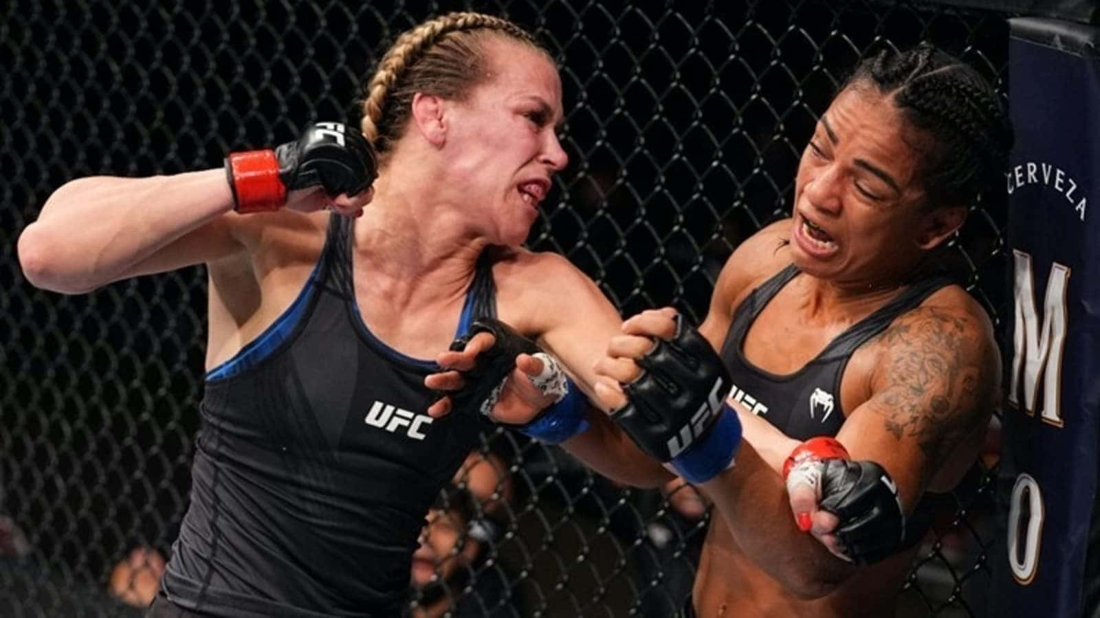 Katlyn Chookagian - Fearless MMA Fighter in Action Wallpaper