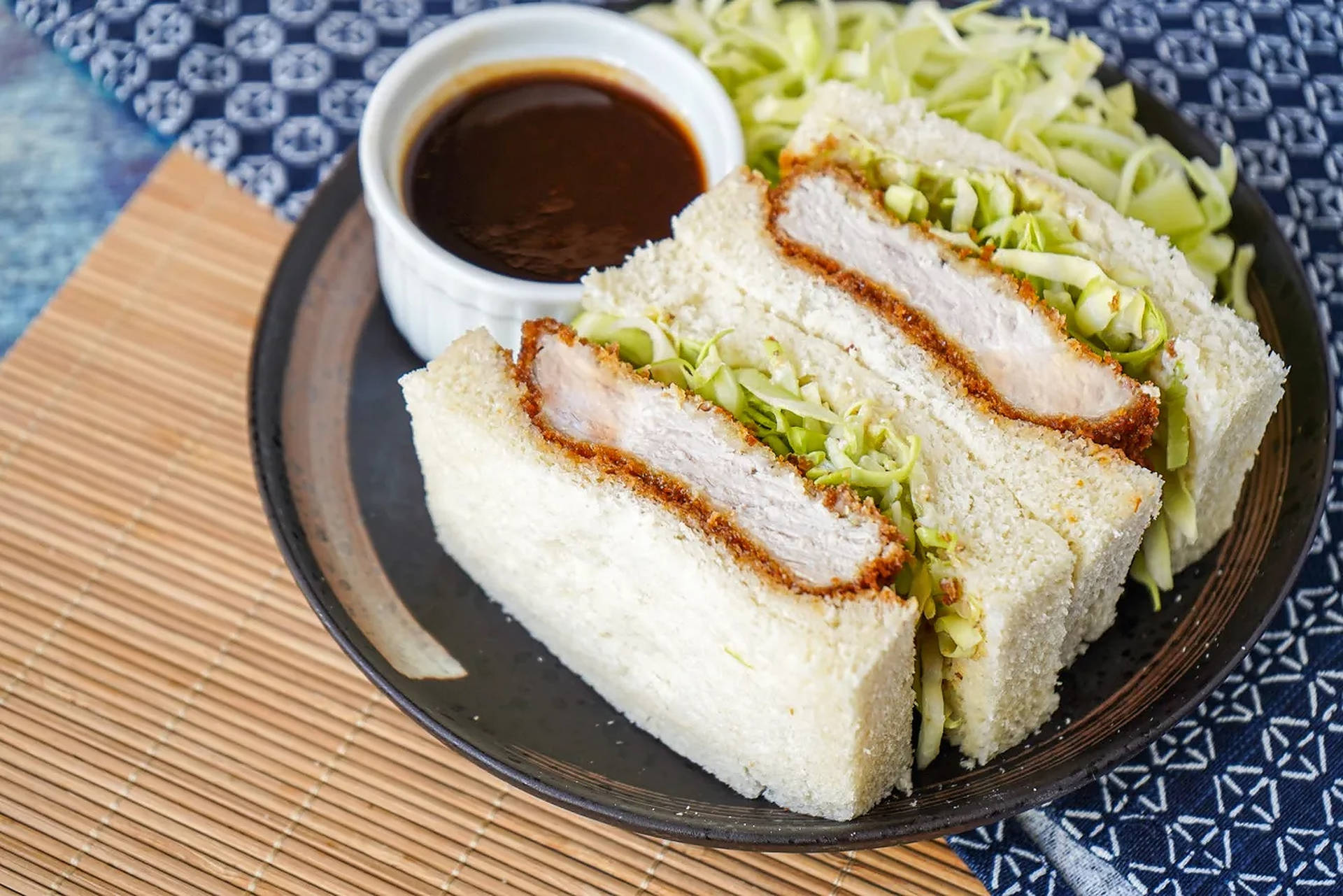 Delectable Serving of Katsu Sando Sandwich Wallpaper