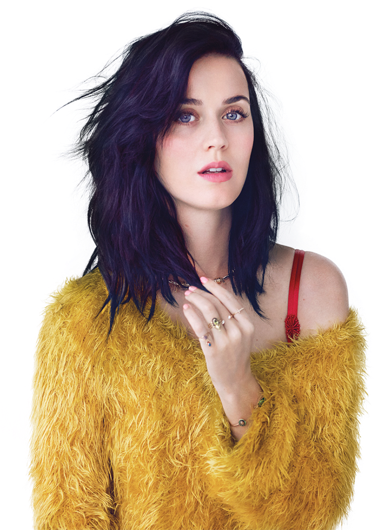 Katy Perry Yellow Fuzzy Sweater PNG