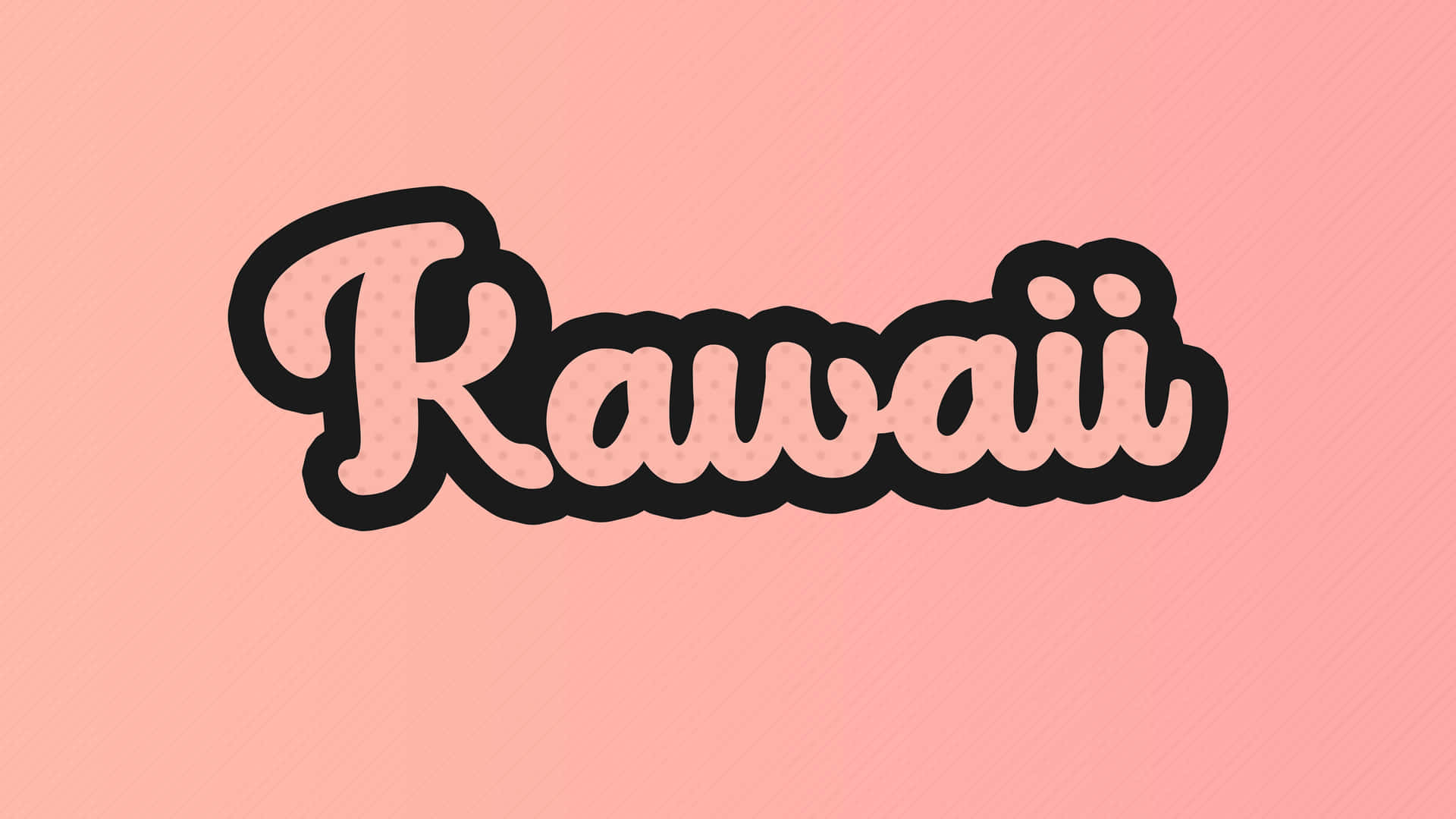 Logotipoestetico Kawaii Su Sfondo Rosa Sfondo