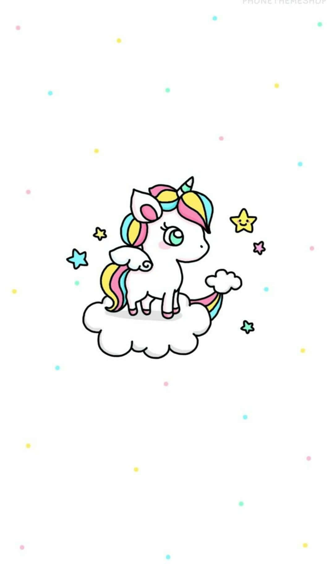 Kawaii Aesthetic Rainbow Unicorn Wallpaper