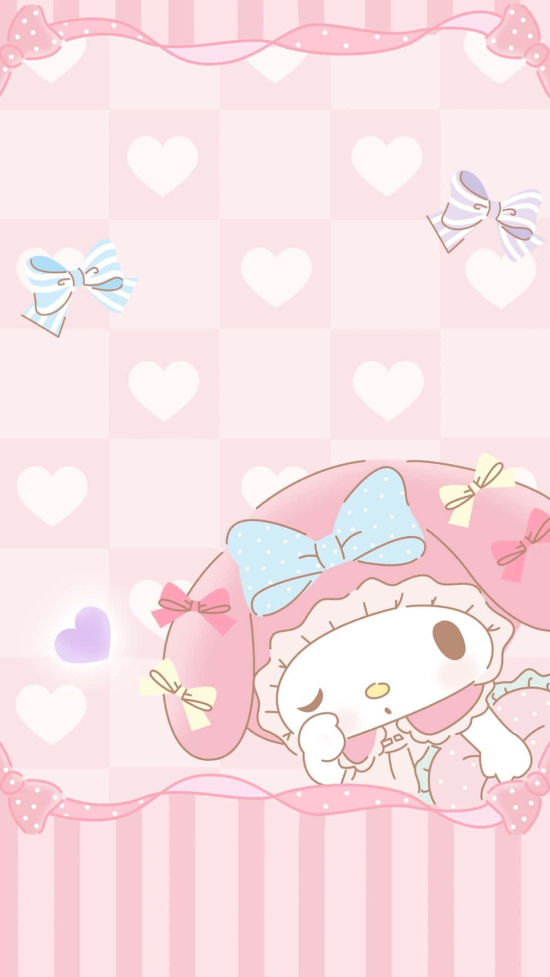 Kawaii_ Animated_ Character_ Pink_ Background Wallpaper