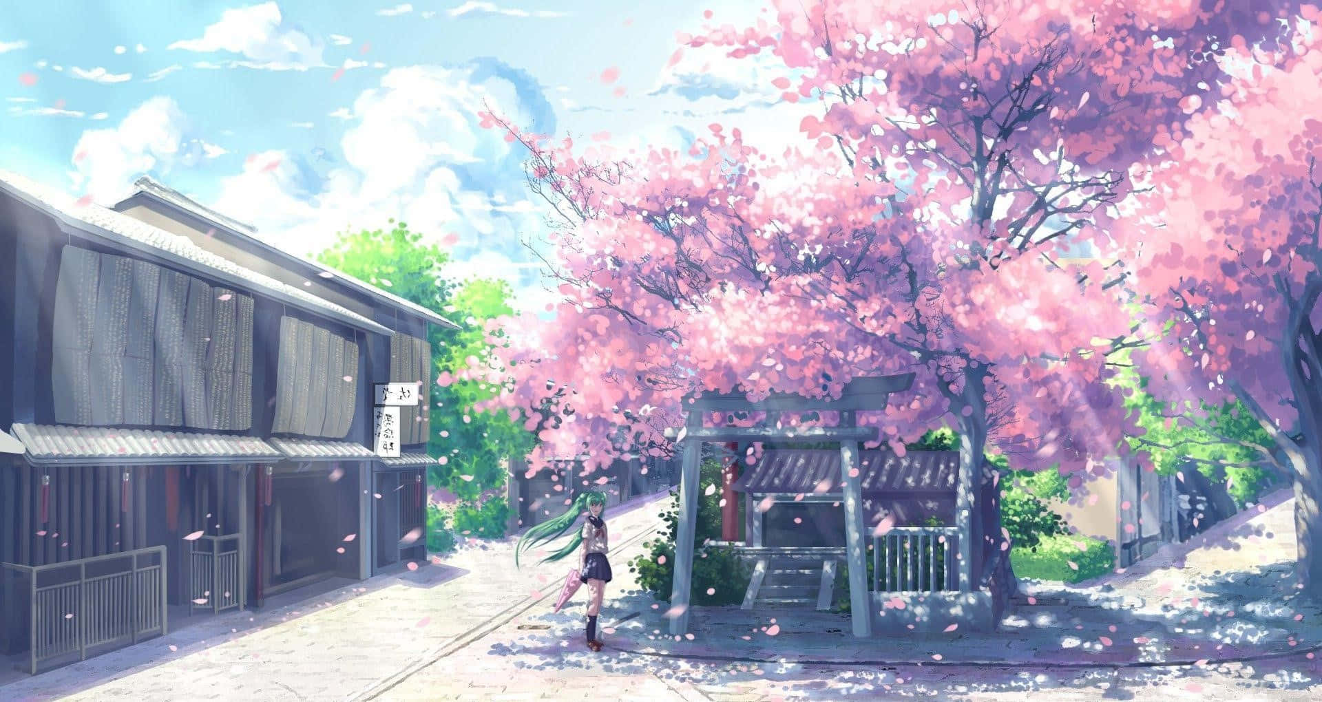 Kawaii Anime Aesthetic Desktop Theme Wallpaper