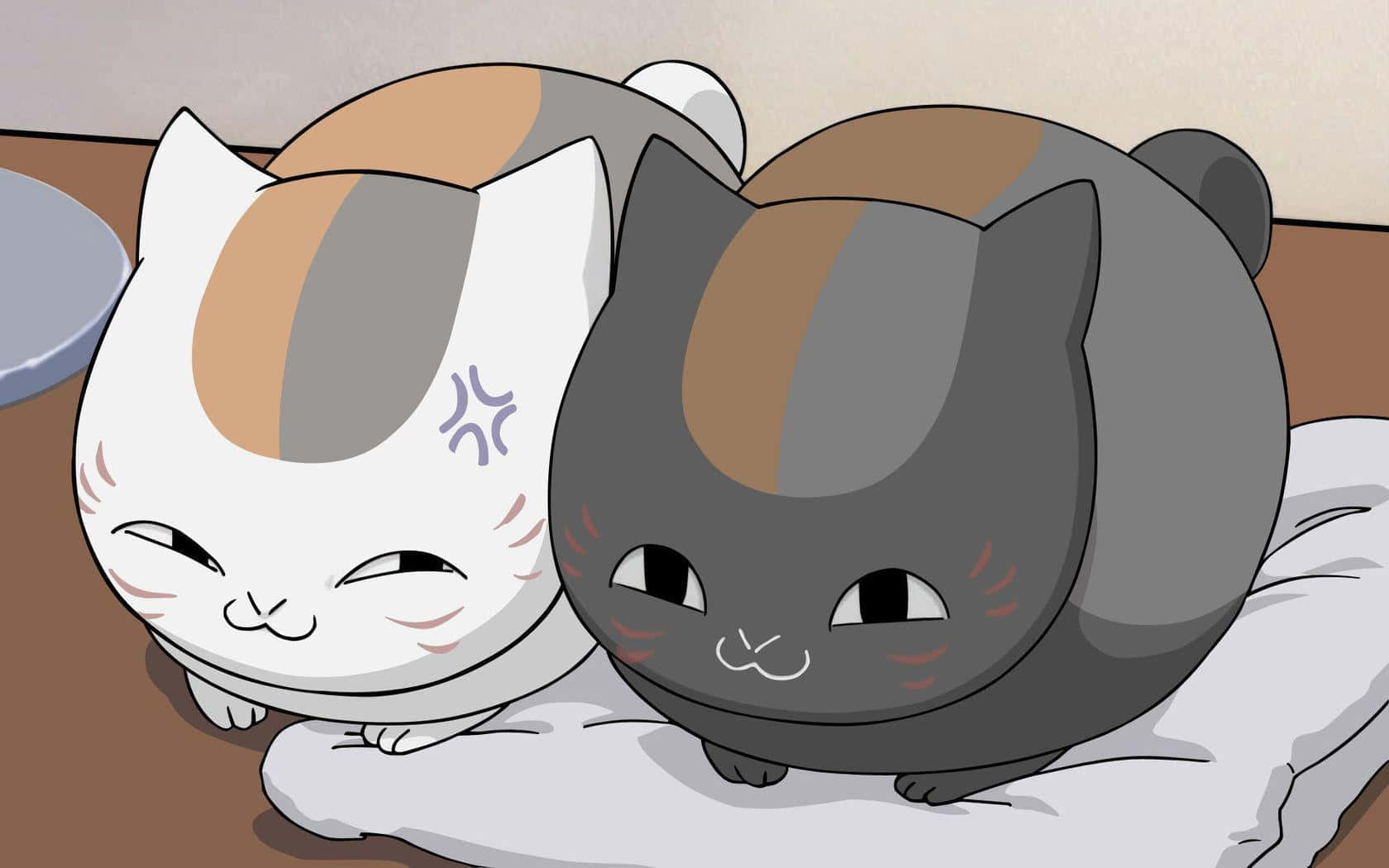 A Cute 'Kawaii' Anime Cat Wallpaper