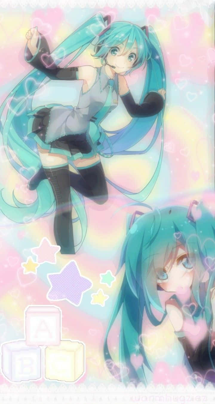 Kawaii_ Anime_ Character_ Pastel_ Background Wallpaper