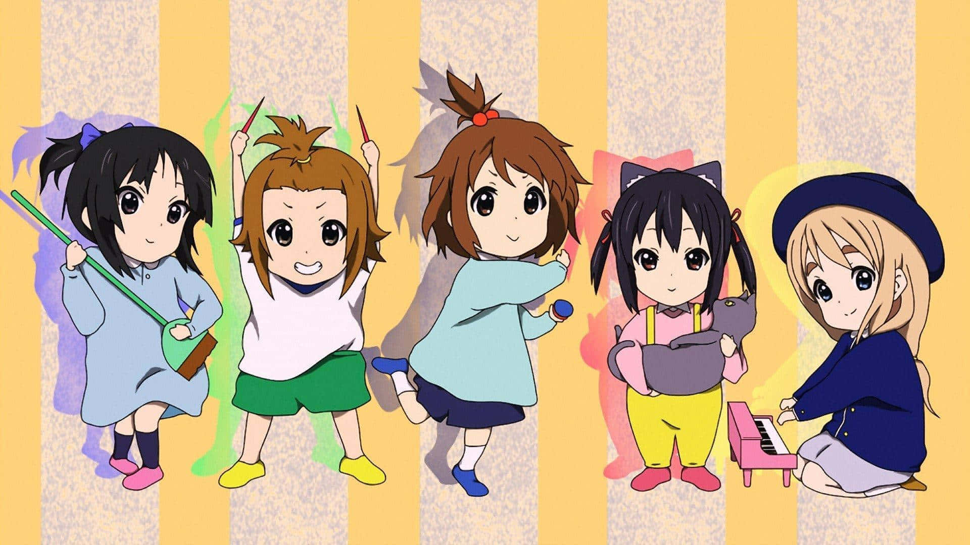 Kawaii_ Anime_ Characters_ Group Wallpaper