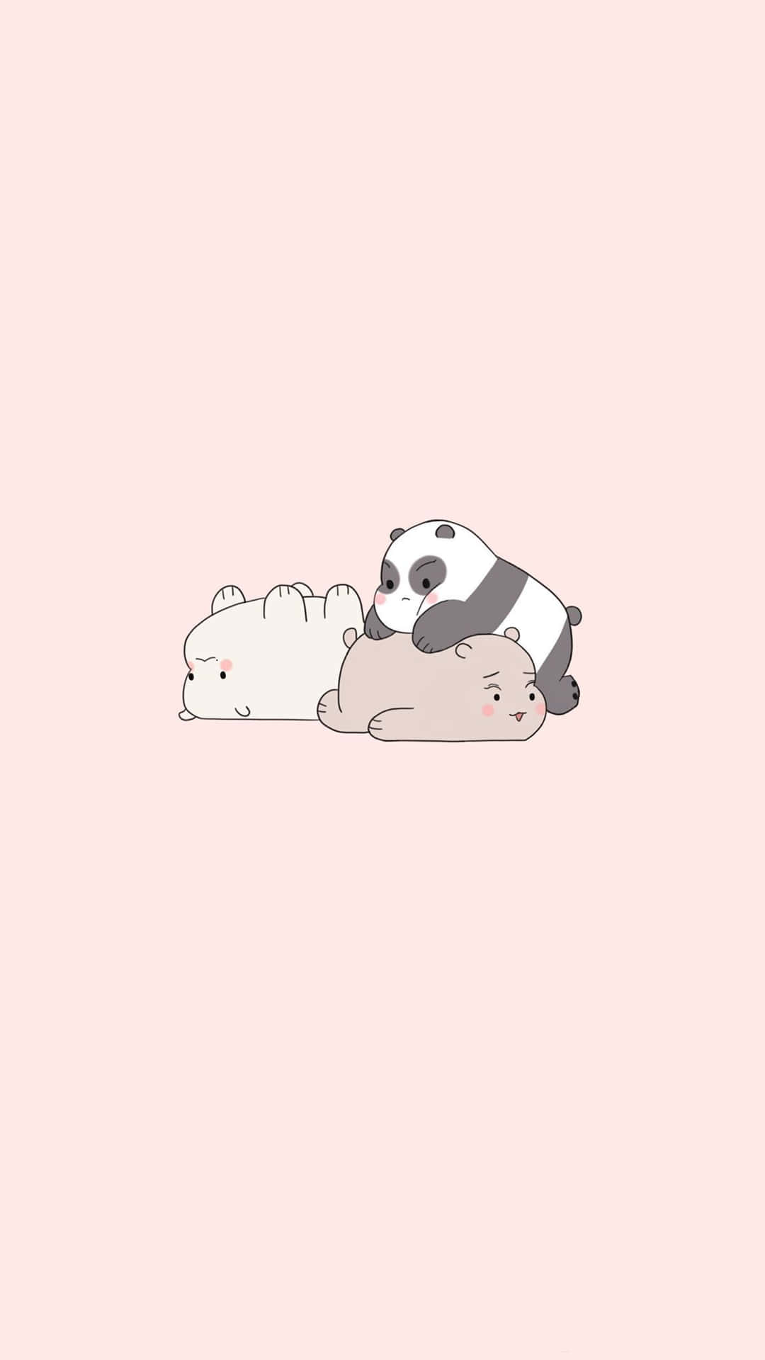 Adorable Kawaii Bear Illustration Wallpaper