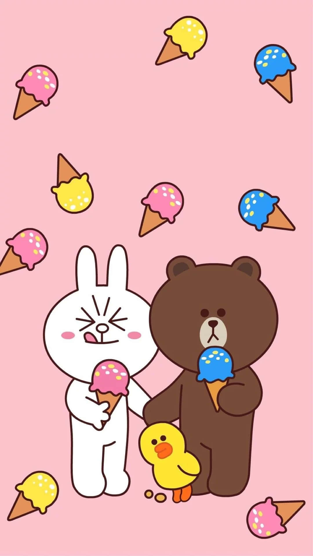 Cute Kawaii Bear Hugging Love Wallpaper