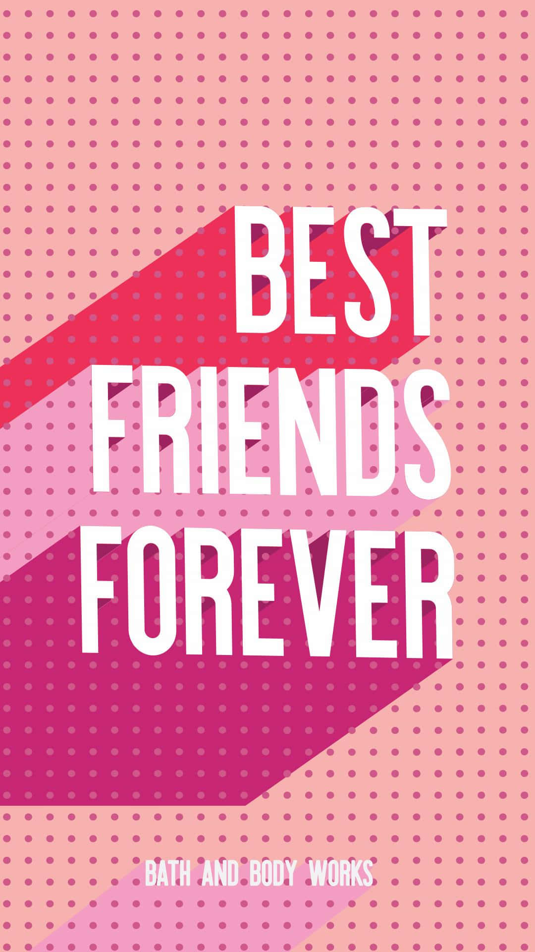 Kawaii Best Friend Forever Typography Wallpaper