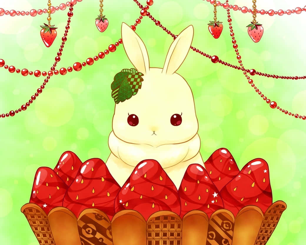 Look How Adorable This Kawaii Bunny Is! Wallpaper