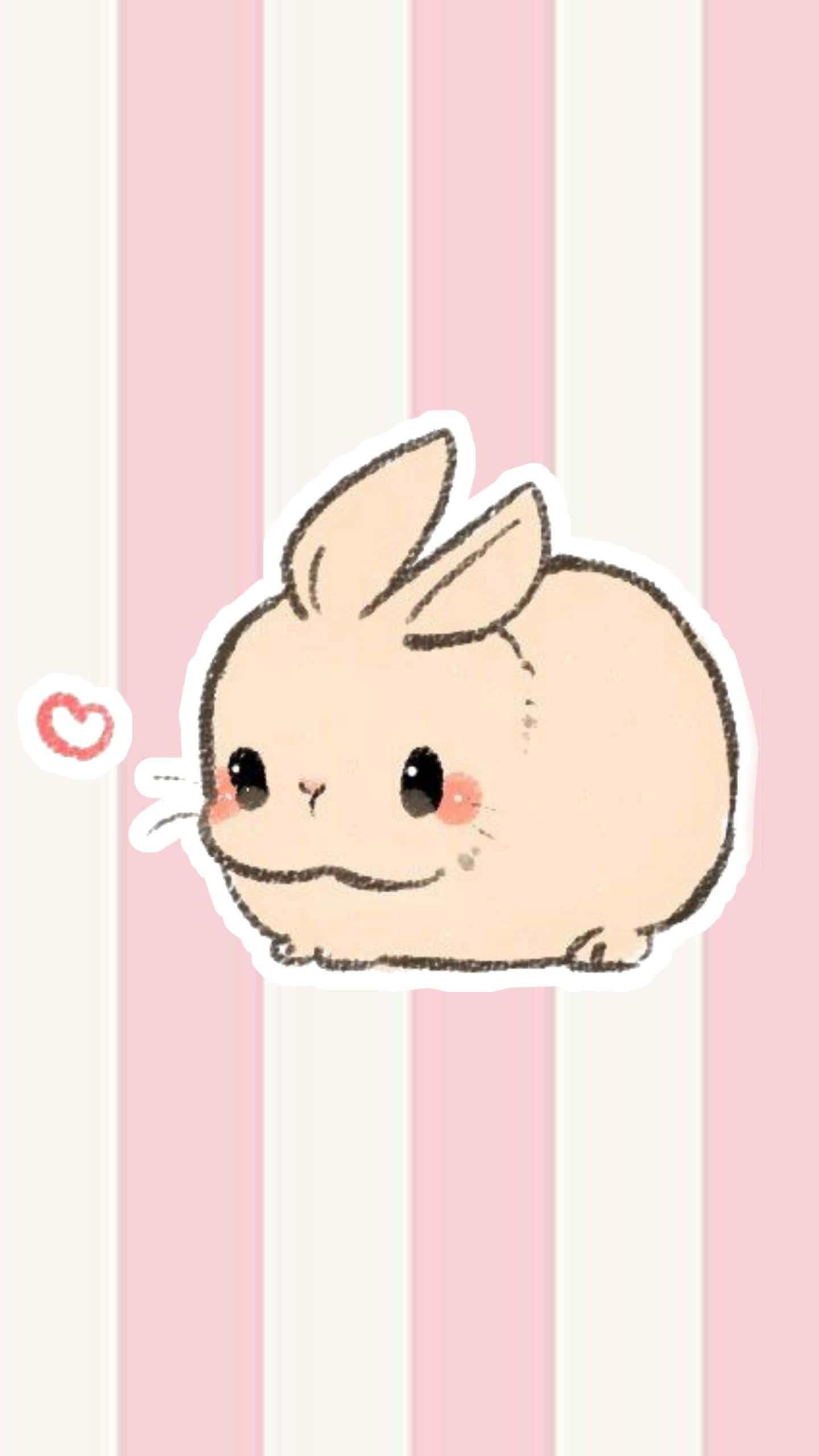 This Adorable Kawaii Bunny is Ready to Make You Smile Wallpaper