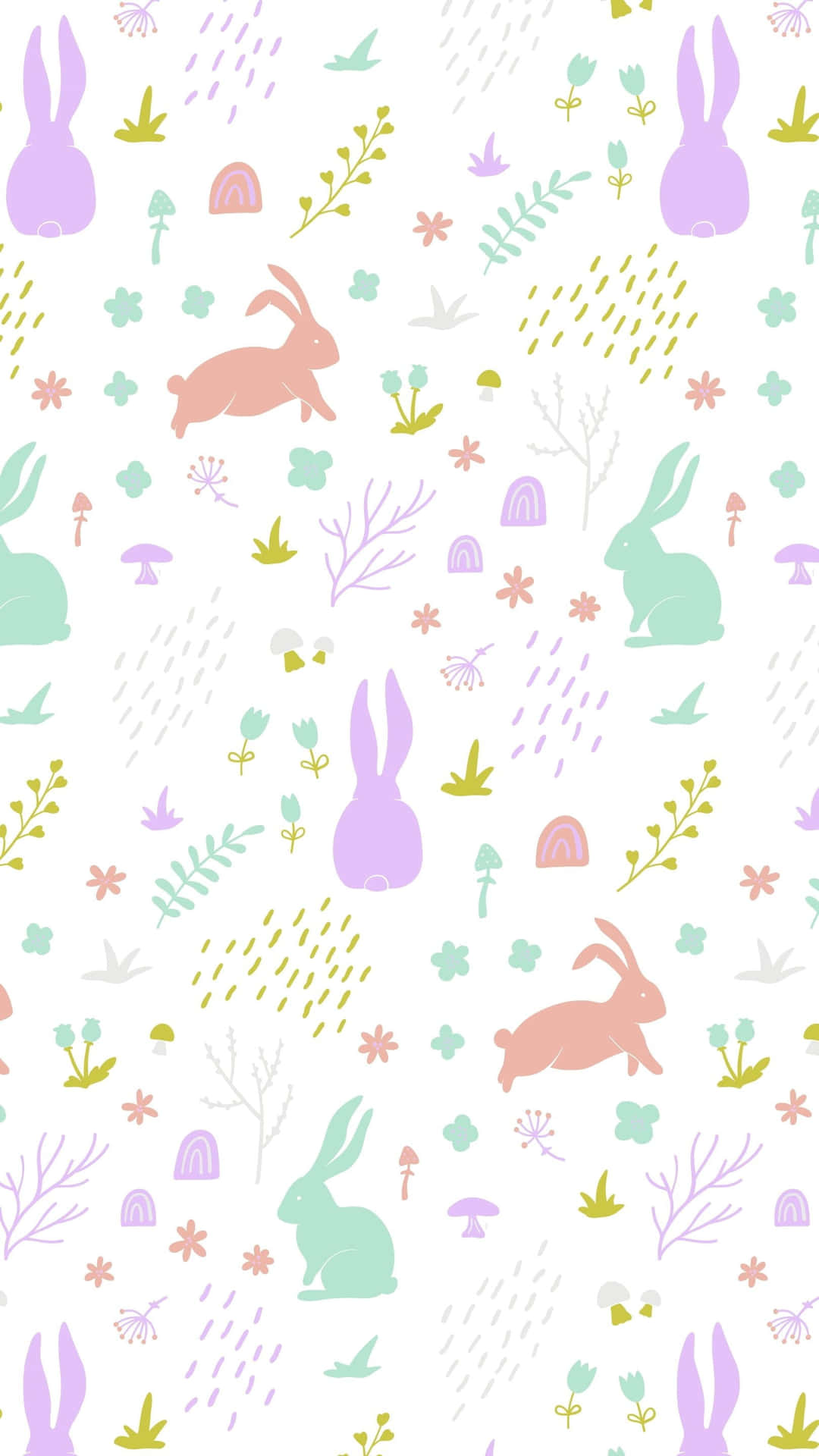 A cute and cuddly Kawaii Bunny Wallpaper