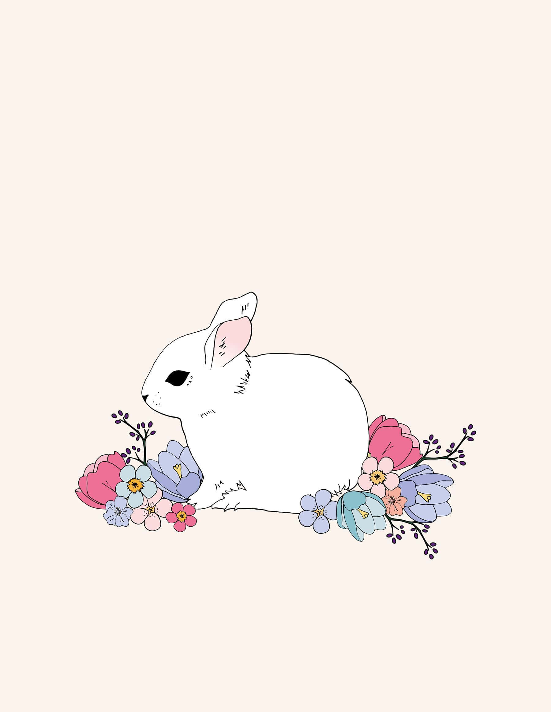 Cutest Kawaii Bunny Ever Wallpaper