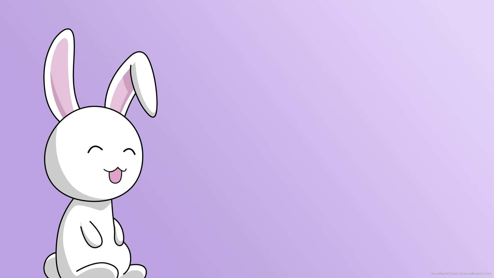 This cute kawaii bunny is too adorable! Wallpaper