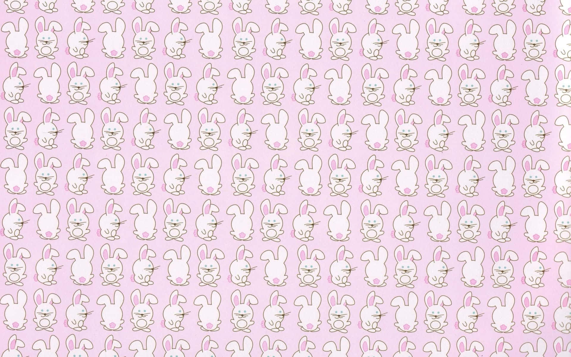 Cute Kawaii Bunny Bringing a Smile To Your Day Wallpaper