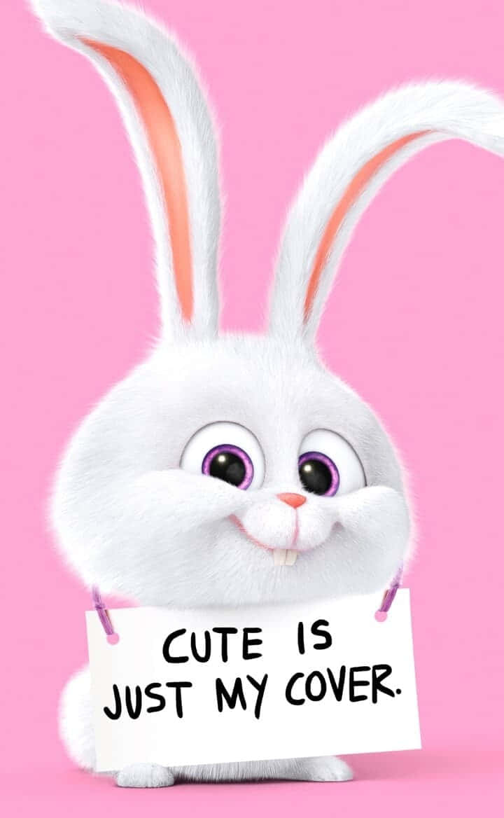 This cute kawaii bunny will make your day better! Wallpaper