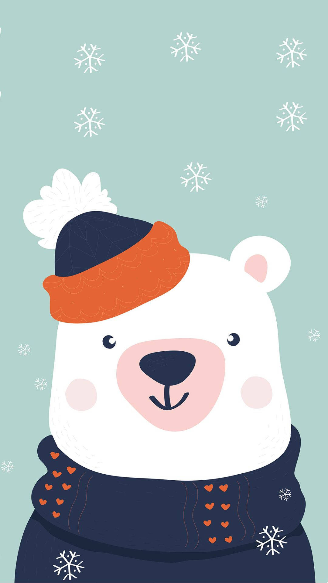 Kawaii Christmas Bear Wallpaper