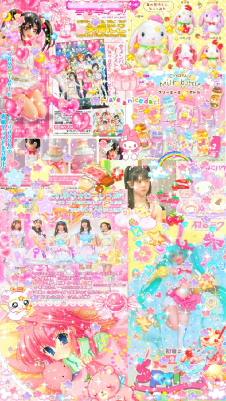 Kawaii Collage Explosion Wallpaper