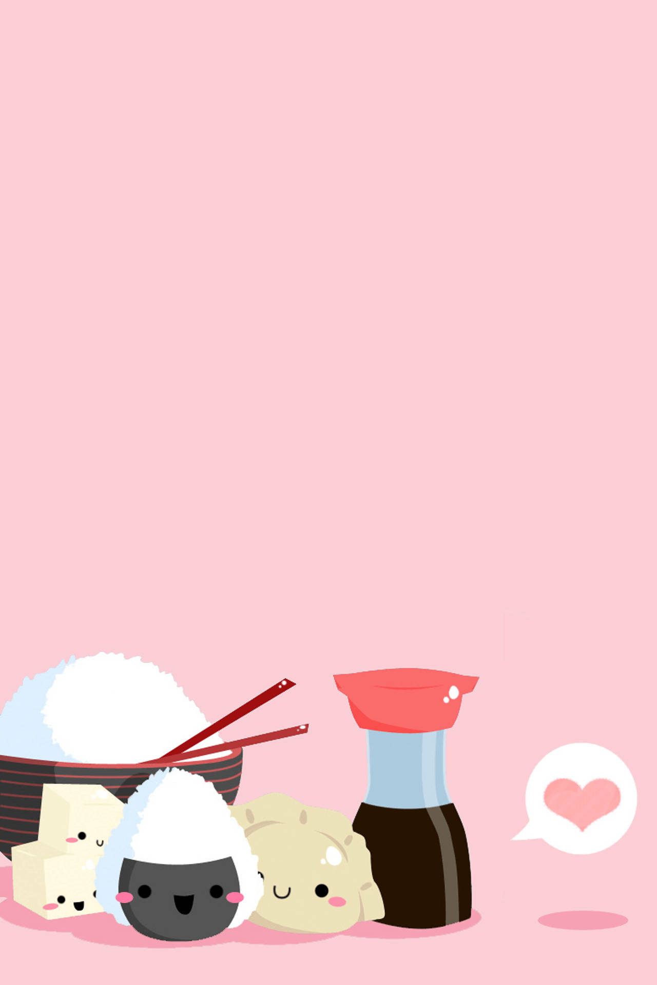 Kawaii Condiments For Iphone Wallpaper