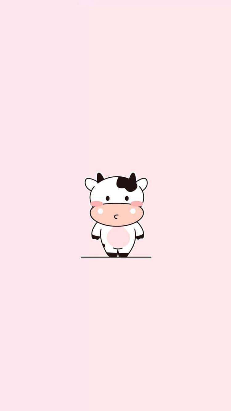 Show Some Love to this Kawaii Cow Wallpaper