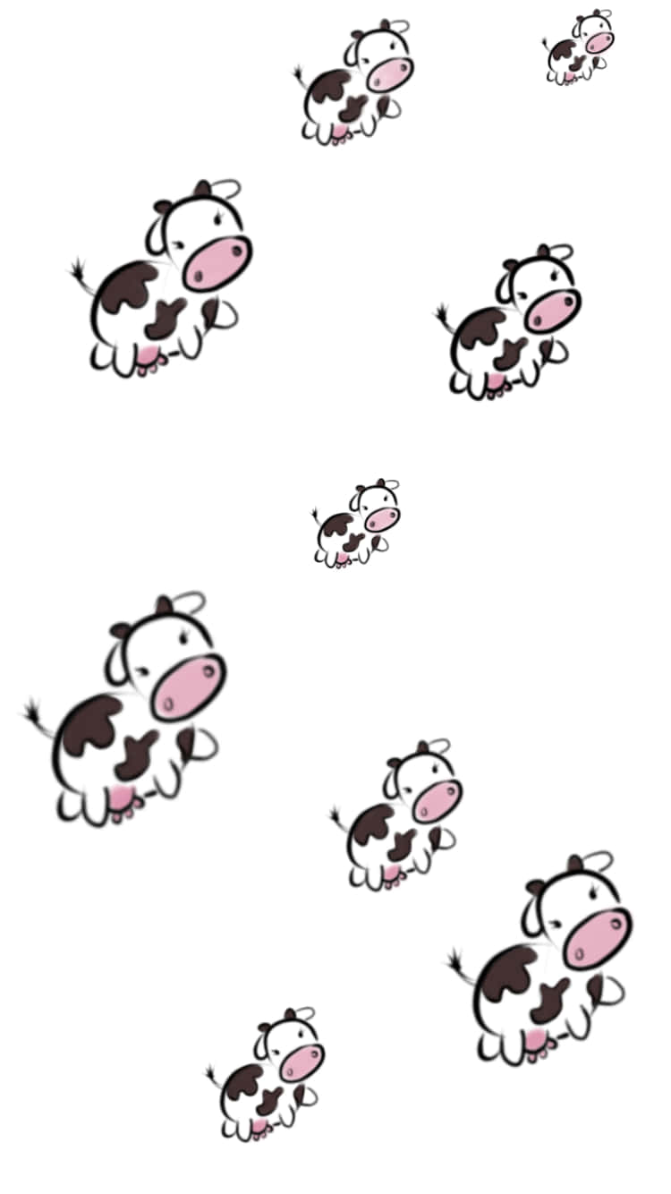 "Kawaii Cow - Adorably Sweet!" Wallpaper