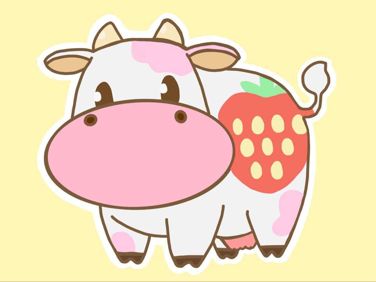 “Relax and Unwind with Kawaii Cow” Wallpaper
