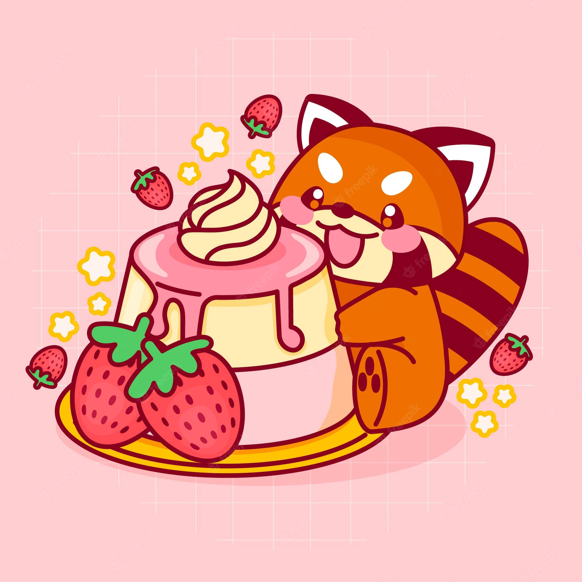 Kawaii Cute Animals Fox Wallpaper