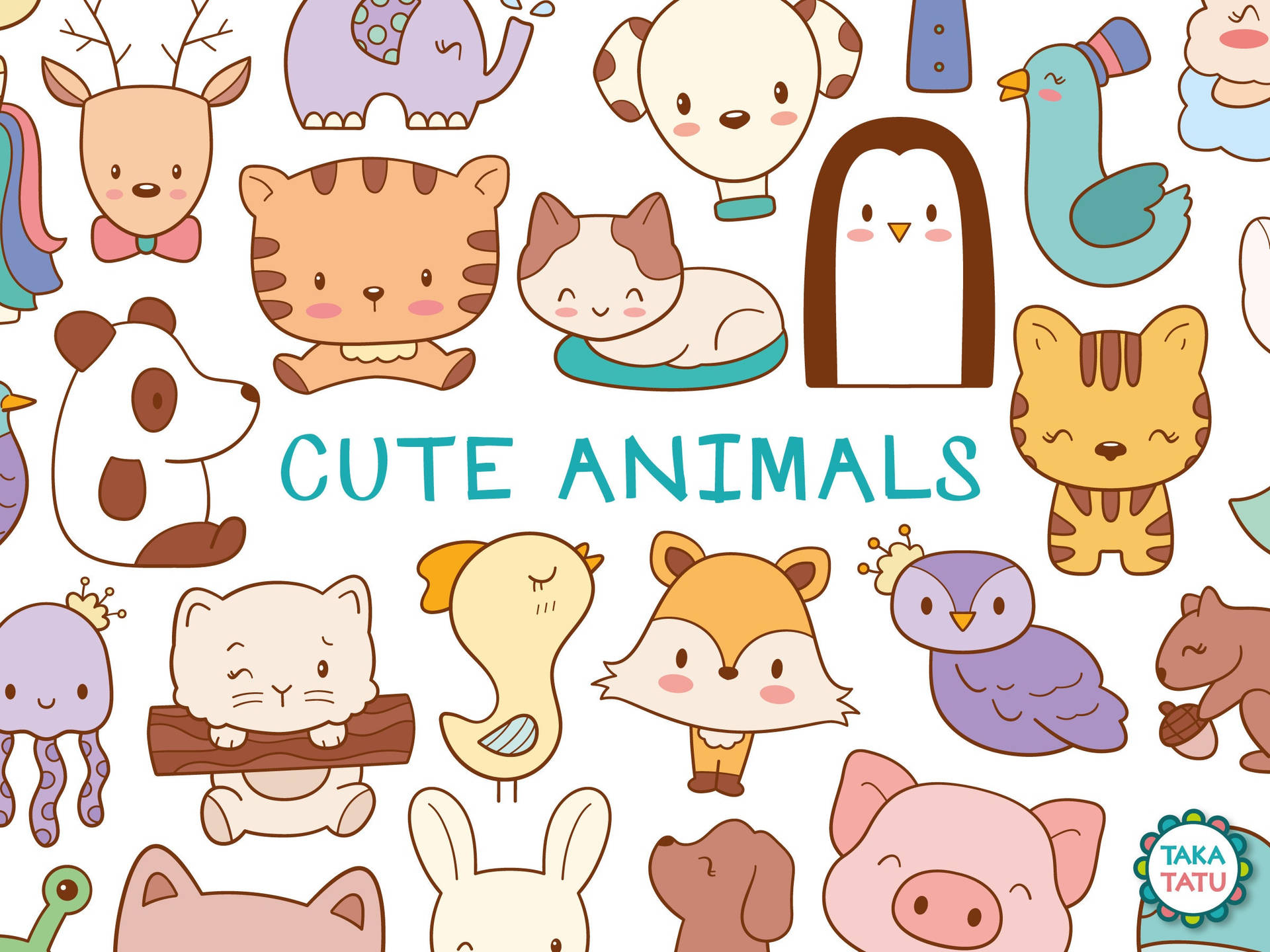 These Adorable Kawaii Cute Animals Make Everything Better Wallpaper