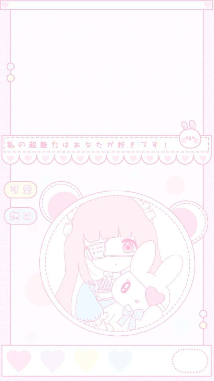 Kawaiisöt Anime Pastell Ögonlapp Wallpaper