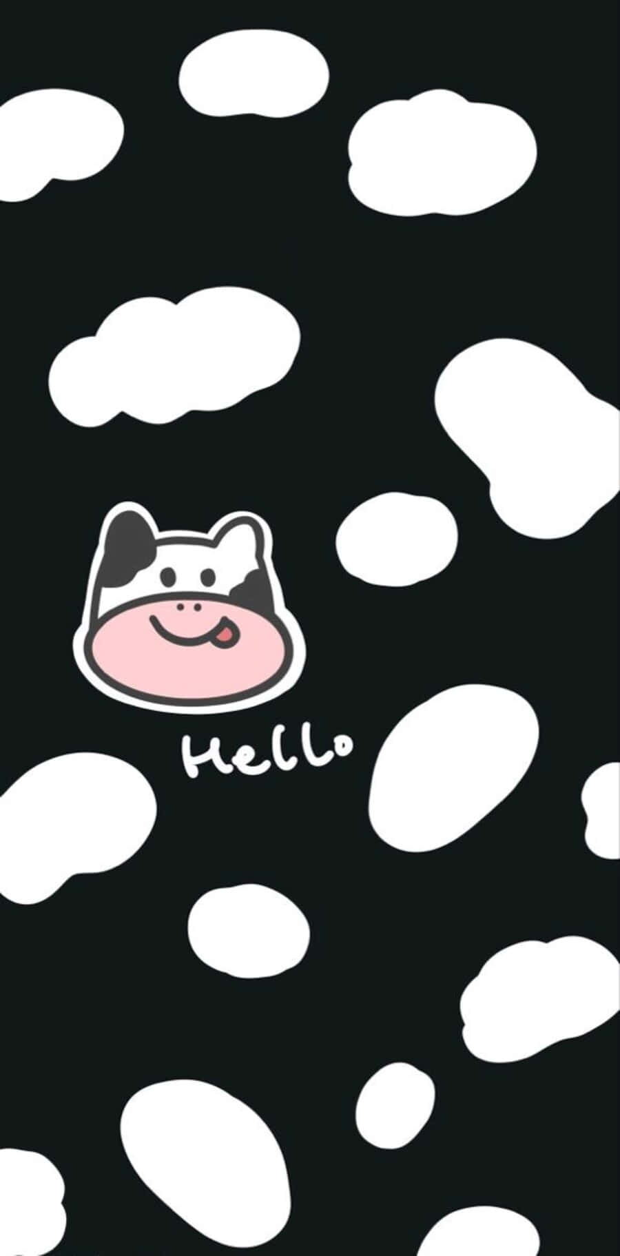 Download Adorable Kawaii Cute Cow Illustration Wallpaper