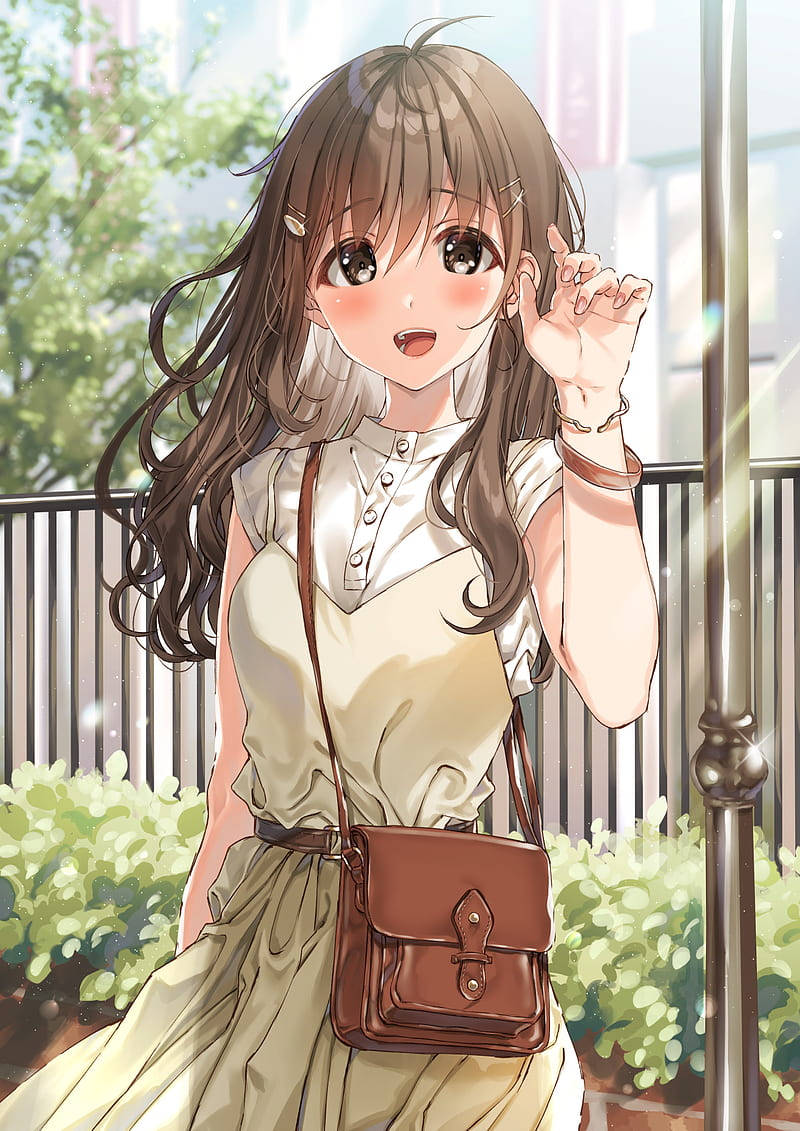 Kawaii Cute Girly Anime Brunette Wallpaper